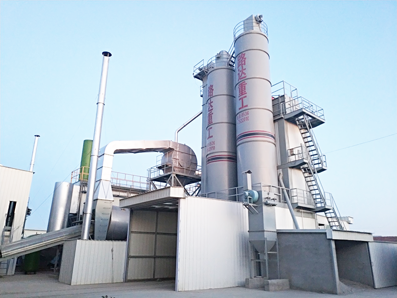 二、2017年10月山東濰坊工地qlb3000型瀝青攪拌站2